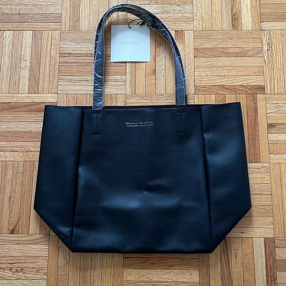 Donna Karan cashmere collection stylish black tote